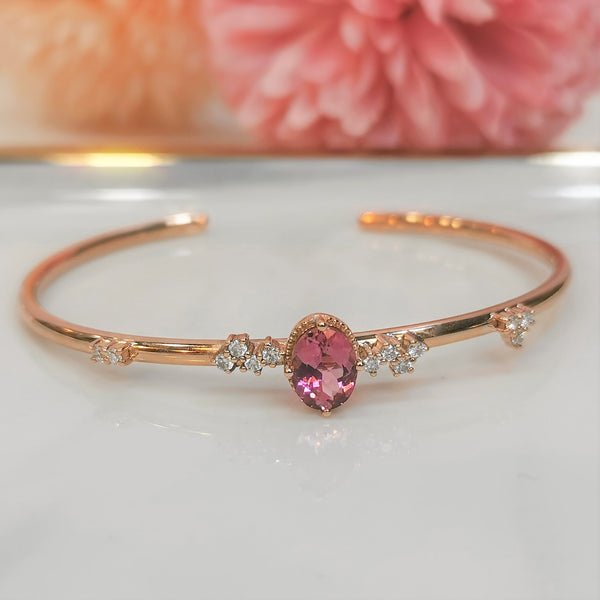 [Pre-Order] 18k Gold Pink Tourmaline Bracelet