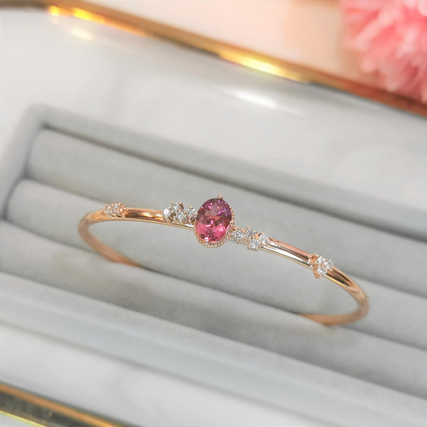 [Pre-Order] 18k Gold Pink Tourmaline Bracelet