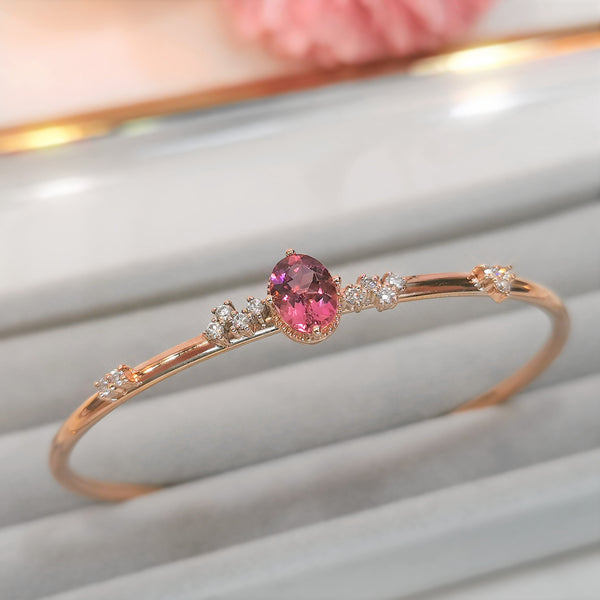 [Pre-Order] 18k Gold Pink Tourmaline Bracelet