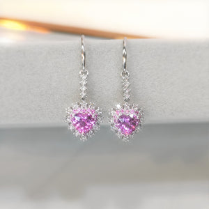 [Pre-Order] 18k Gold Pink Sapphire and Diamond Earrings