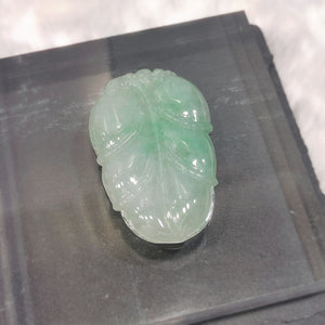 Green Jade - Leaf Shaped (48 x 32mm)