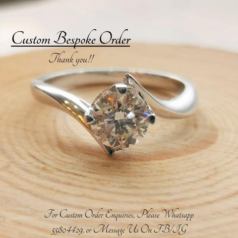 18k Diamond Curve Accent Engagement Ring Setting